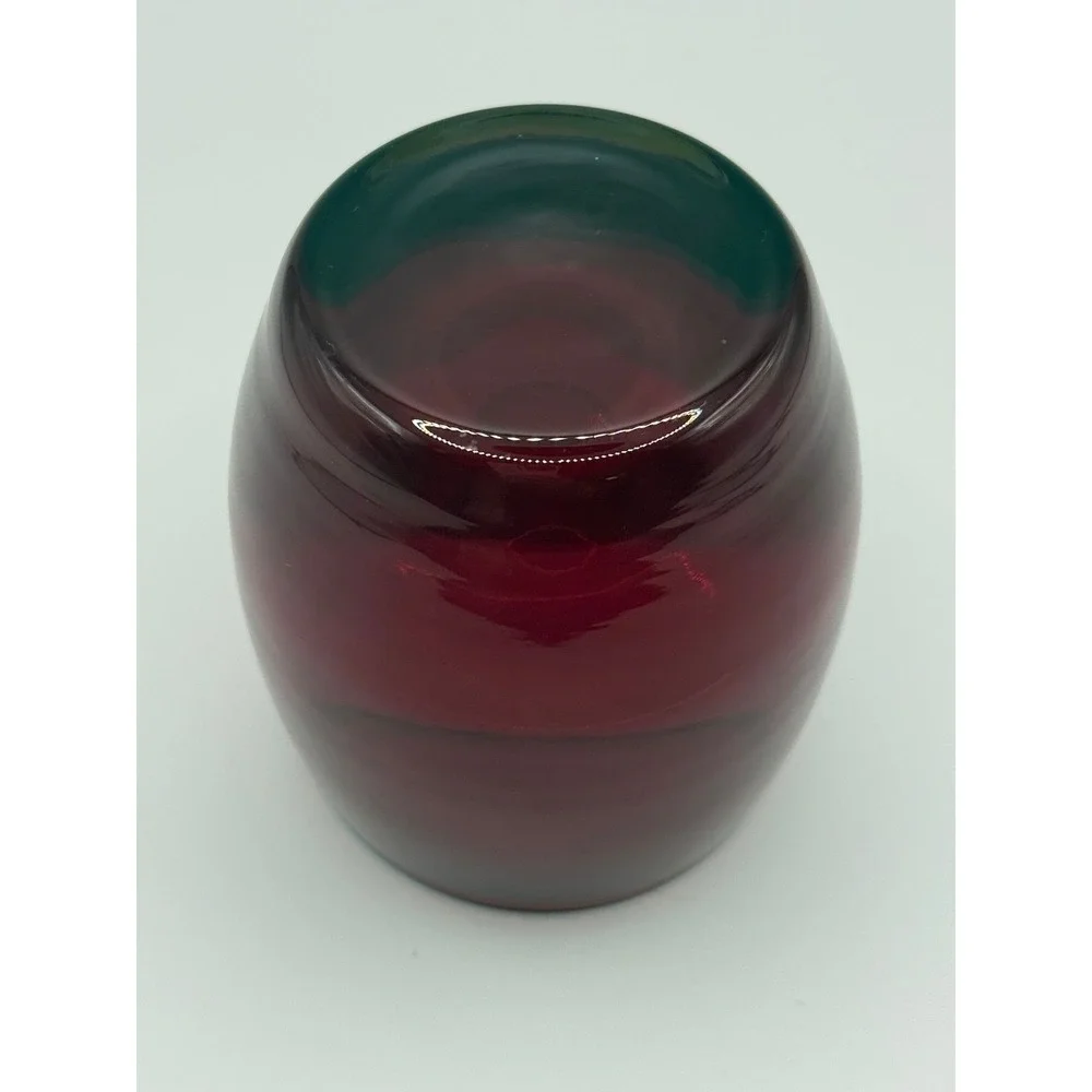 Crate and Barrel Diva Votive Ruby Red Glass Candle Holder‎